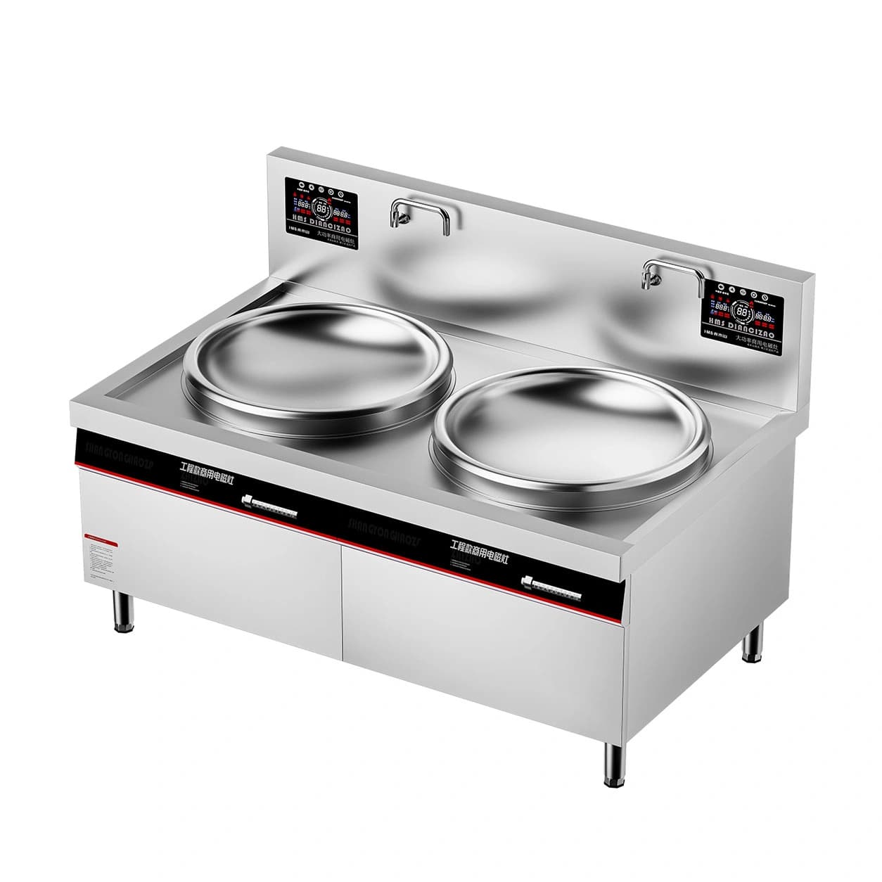 Catalogue image of a B Series double-burner induction wok range; not a sample acceptance test record