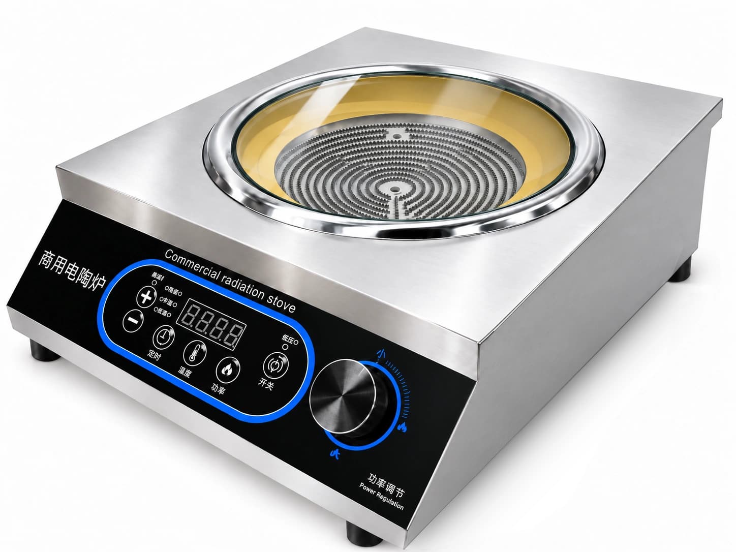3.5 kW D Model concave electric ceramic cooker front view
