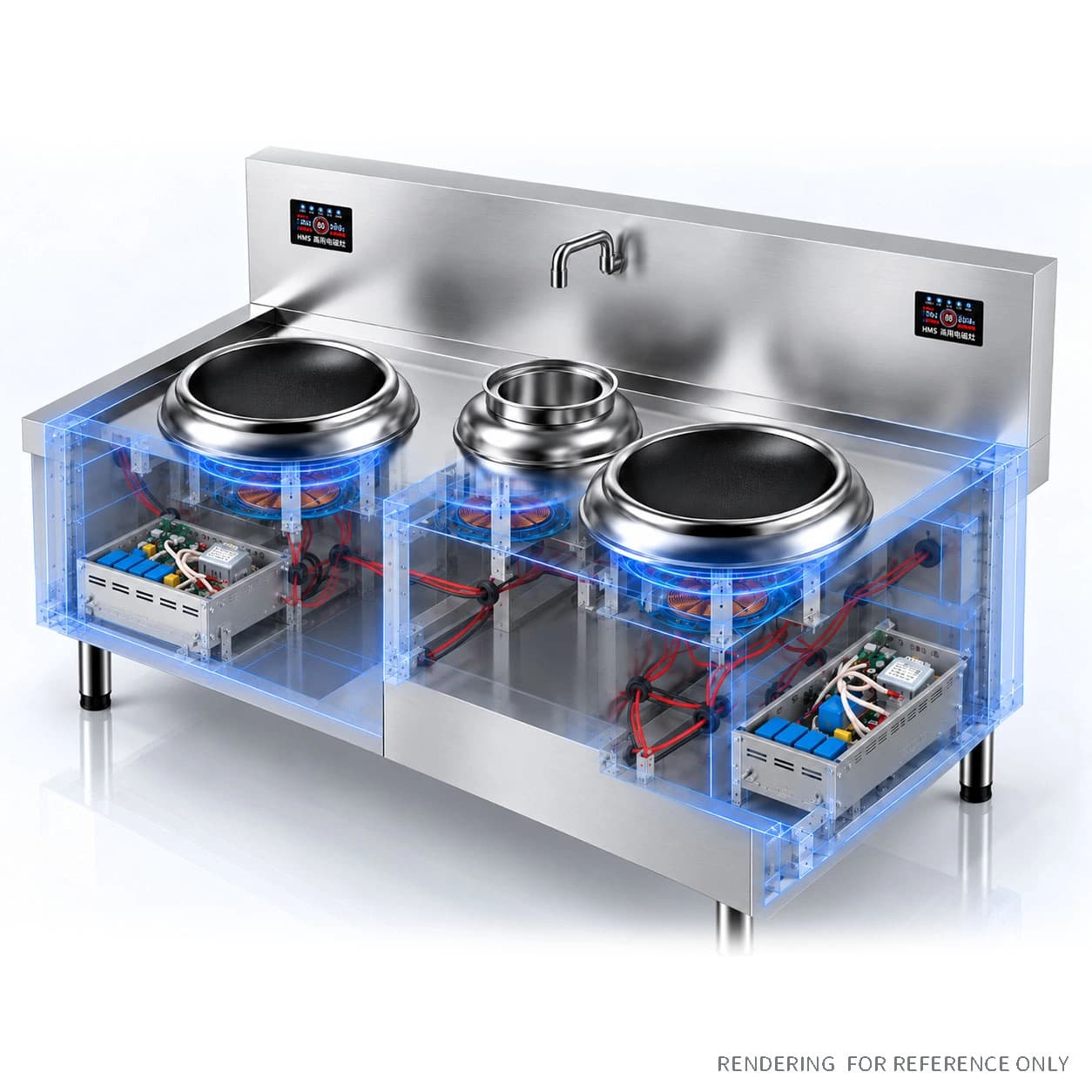 Cutaway rendering for reference showing the internal induction systems