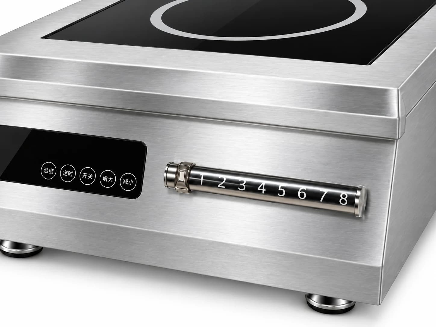 5.0 kW U Series flat-top induction cooker control panel and magnetic knob